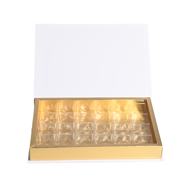 Luxury White & Gold Window Chocolate Packaging